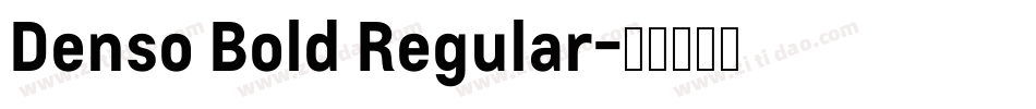 Denso Bold Regular字体转换